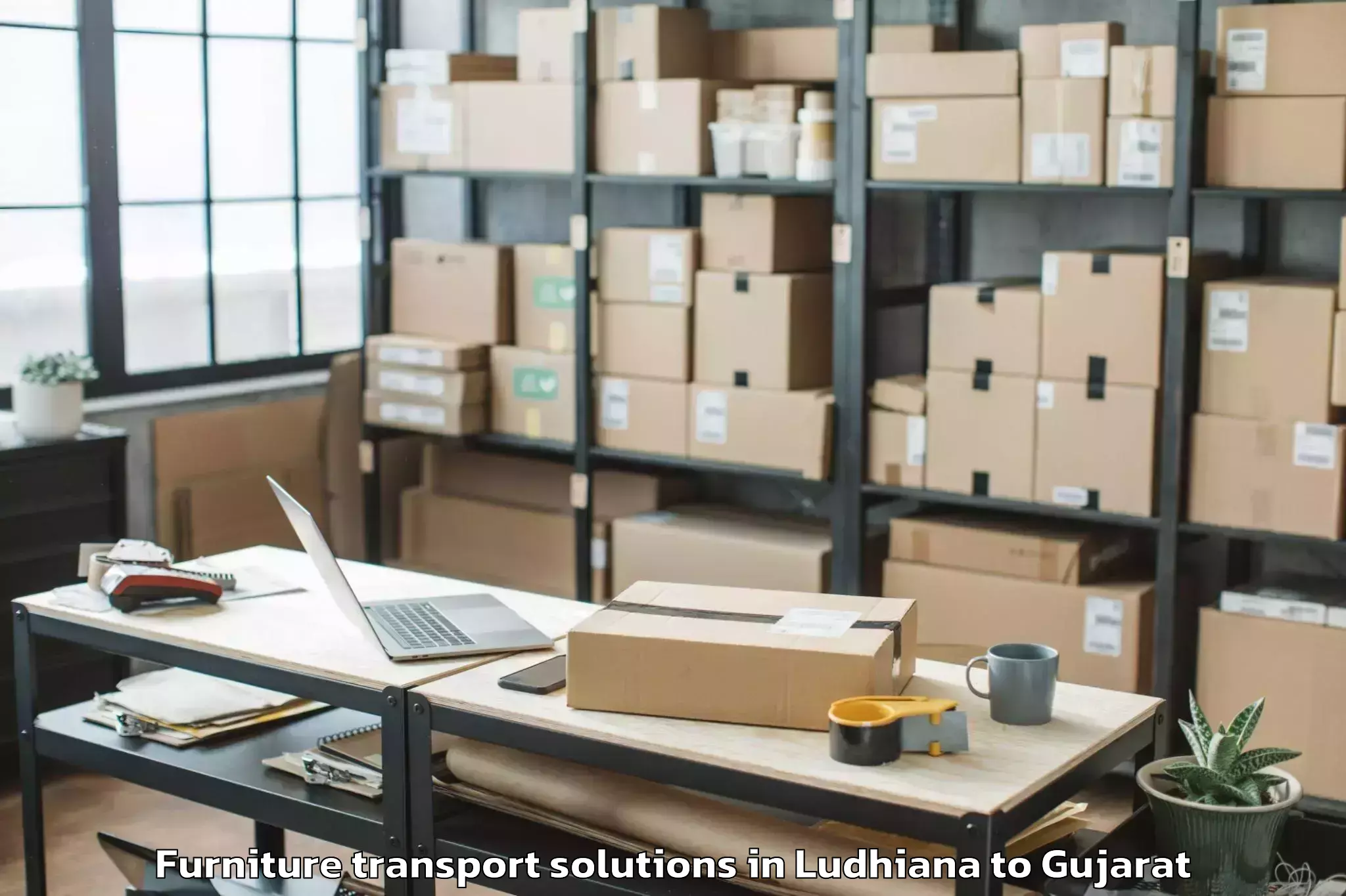 Trusted Ludhiana to Songadh Furniture Transport Solutions